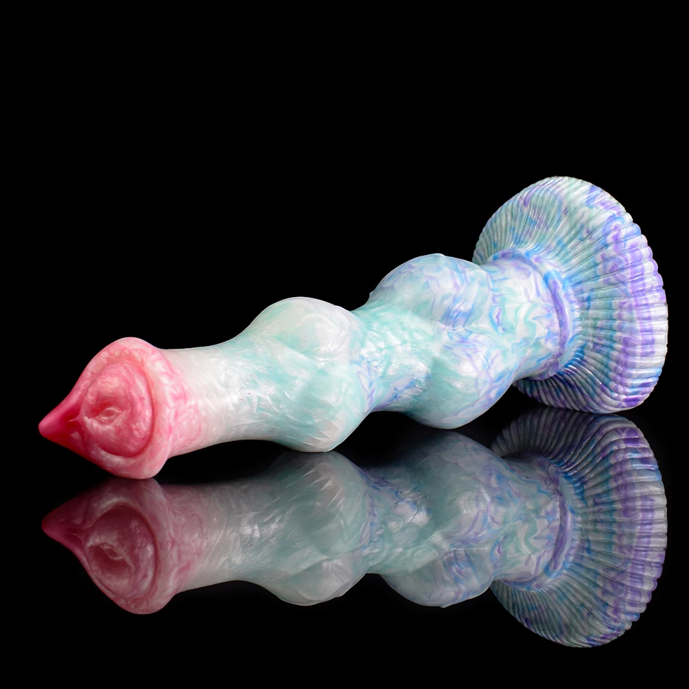 FAAK Large Fantasy Dildos Silicone Dog Knot Penis With Suction Cup Stimulate G-spot Female Vaginal Massager Sex Toys for Women