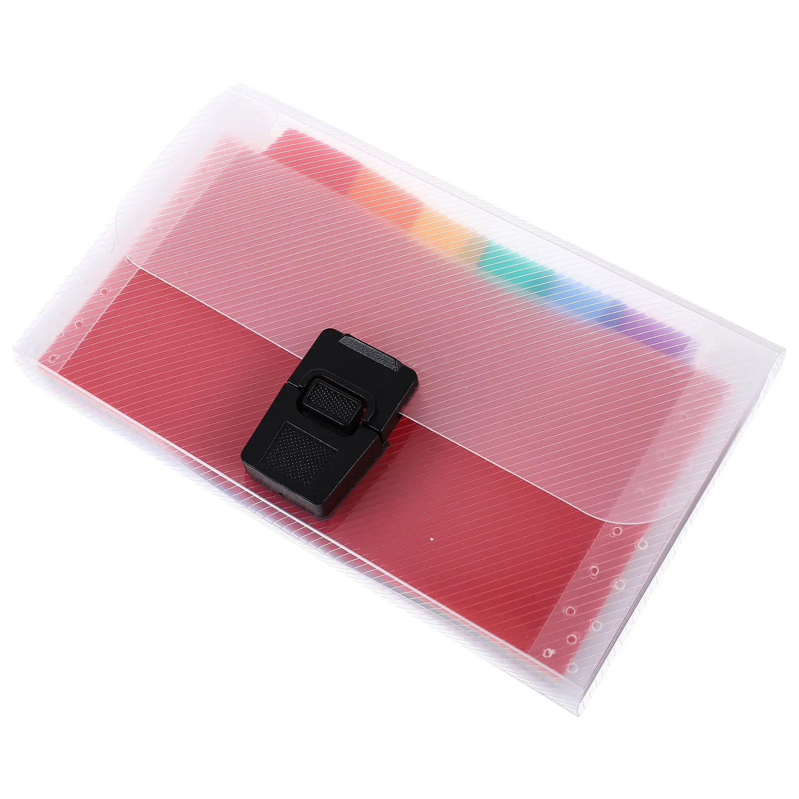 레인보우 아코디언 파일 폴더 플라스틱 확장형 정리함 휴대용 다중 포켓 파일 정리함 문서 영수증 쿠폰 보관함