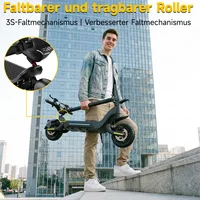 Vente flash - Trottinette électrique TODIMART X5S 2000W à double moteur, 48V 18.2Ah, vitesse maximale de 50 km/h, autonomie de 70 km, pliable, roues de 10 pouces, tout-terrain, pour adultes 4