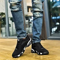 Baskets de course pour hommes en plein air confortable en cuir + maille chaussures de marche hommes Jogging formateursTenis Masculino Zapatillas Hombre 6
