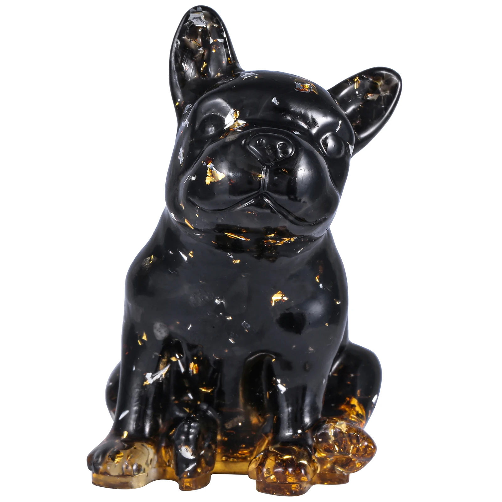 Hand Carved French Bulldog Resin Crystal Stone Figurines Lovely Cute Animal Statue For Home Decoration multifunction masking sticker machine mulch textured paper home improvement engineering decoration beauty sewing glue hand tools