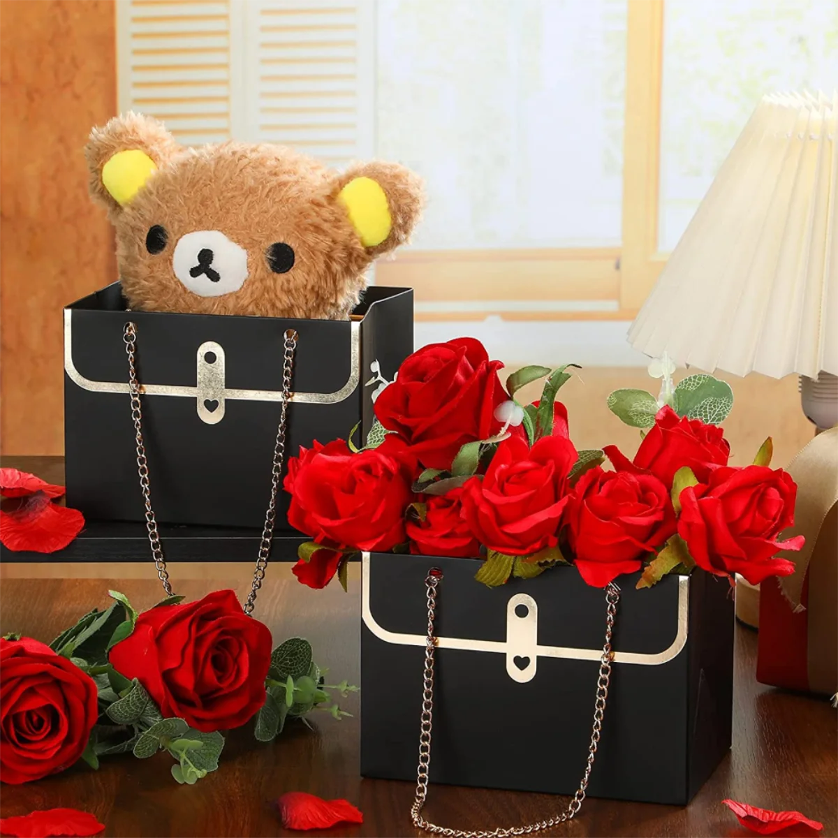 PaperFlowerGiftBagsBouquetBagsBoxwithHandleFloristBagHandbag