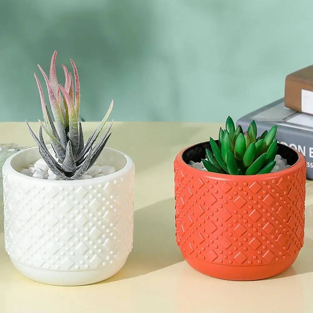 

Dropshipping!! Flower Vase Nordic Style Nice-looking Imitation Ceramic Flower Pot Home Decor