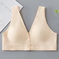 Cotton Front Button Maternity Nursing Bra - Breathable & Wire-Free