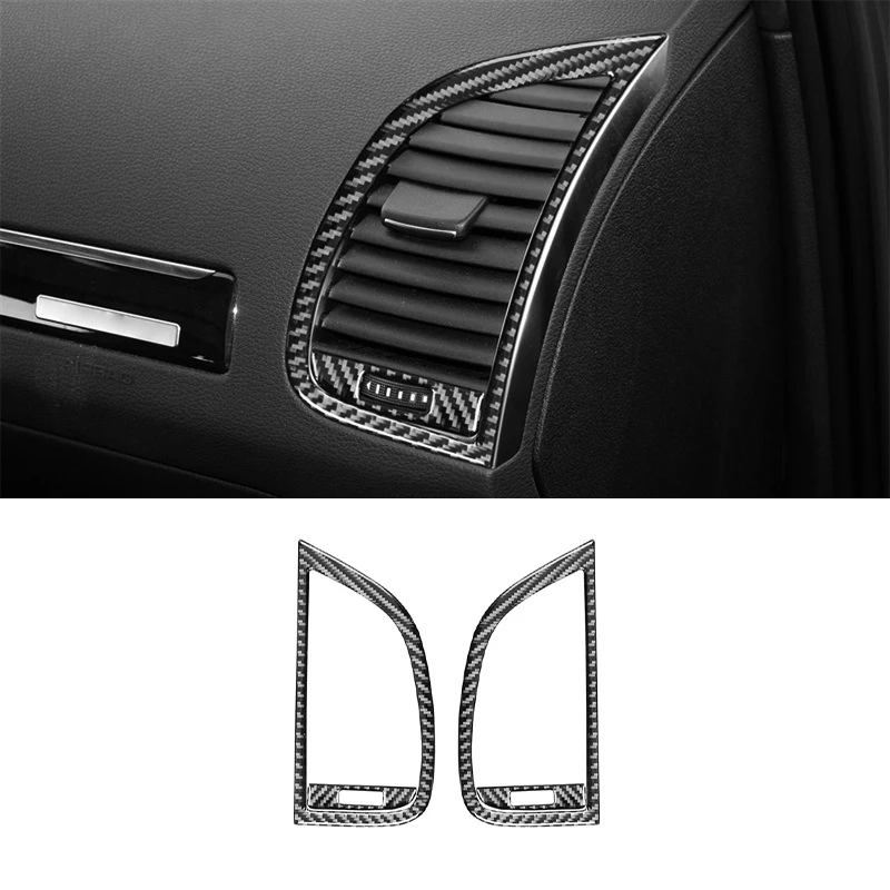 

Car Decoration Real Carbon Fibre Car Interior Decoration Modification For Audi Q7 2007-2015 Air Outlet Decor Ation Sticker