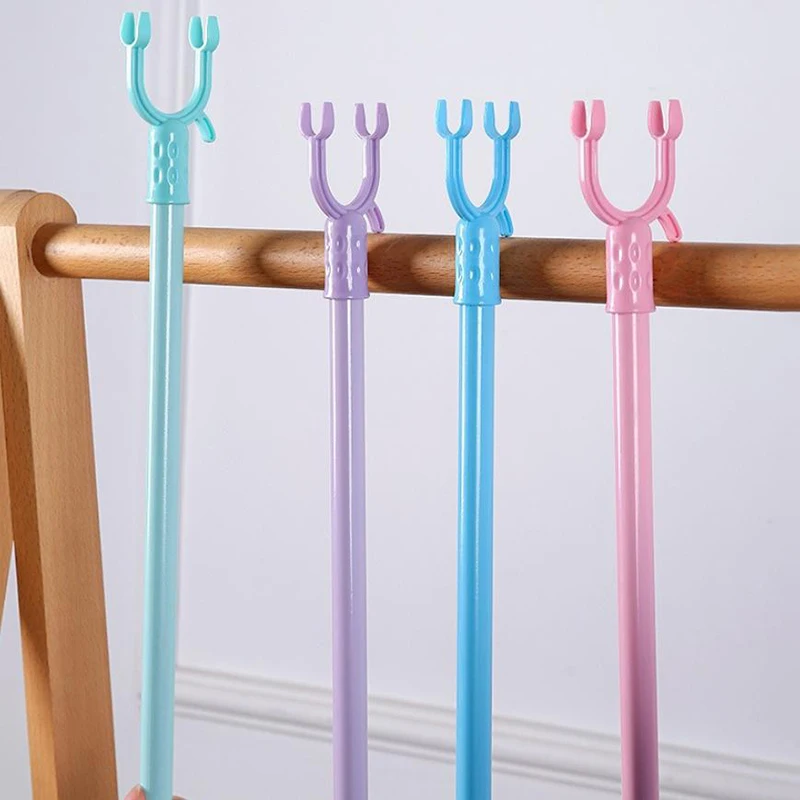 Balcony Fork Pole The Hangers For Clothes Pole Retractable Pole Drying Pole Fork Dress Stick Space Saving Clothing Rack