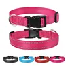 1PC Reflective Dog Collar with Buckle Adjustable Safety Nylon Collars for Small Medium Large Dogs
