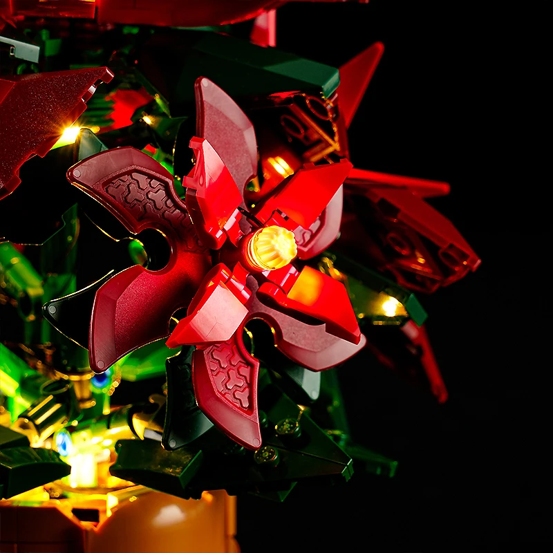 DIY LED Light Kit For LEGO 10370 Poinsettia   (Only LED Light,Without Blocks Model) 5