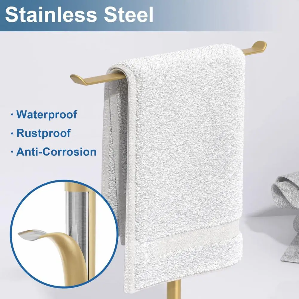 Vertical Towel Rack Towel Rack Modern Bathroom Holder with Heavy Base for Countertop Organization Easy for Hand