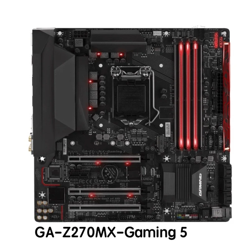 

For Gigabyte GA-Z270MX-Gaming 5 Motherboard LGA 1151 DDR4 Micro ATX Mainboard 100% Tested OK Fully Work Free Shipping