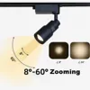 5/7/10/12W 8 to 60 Degree Beam Angle Adjusted Zoomable LED Track Light, Black Narrow Beam Ceiling Zooming Spot Picture Lighting 1