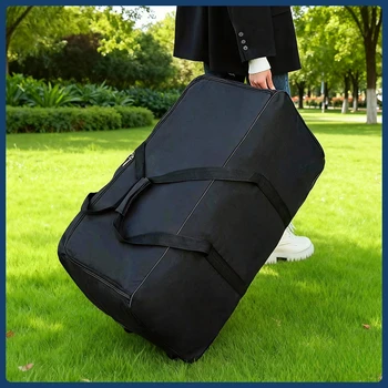 Borsa per bagagli con ruote di grande capacità: borsa da viaggio leggera e impermeabile con opzione portatile, borsone portaoggetti, set di valigie