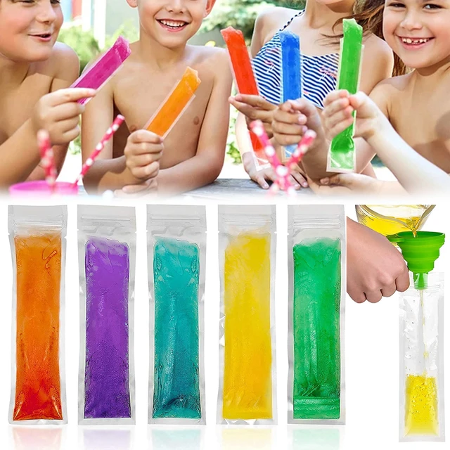 Summer Disposable Ice Popsicle Mold Bag Ice Pop Zip Sealed Freezer