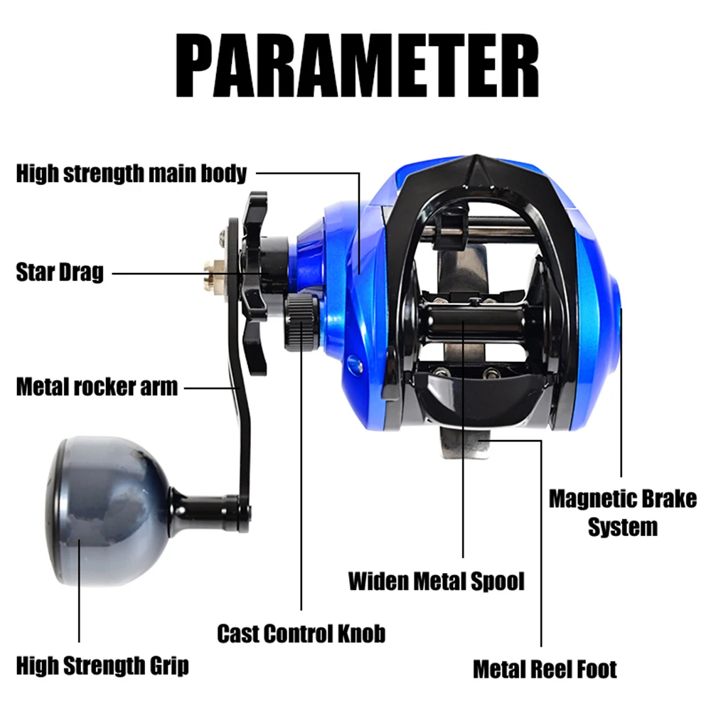 12KG Max Drag Baitcasting Reel 5.5:1 Gear Ratio Fishing Wheel Sea/ Boat  Fishing Highly Sensitive Unloading System Baitcast Reels - AliExpress