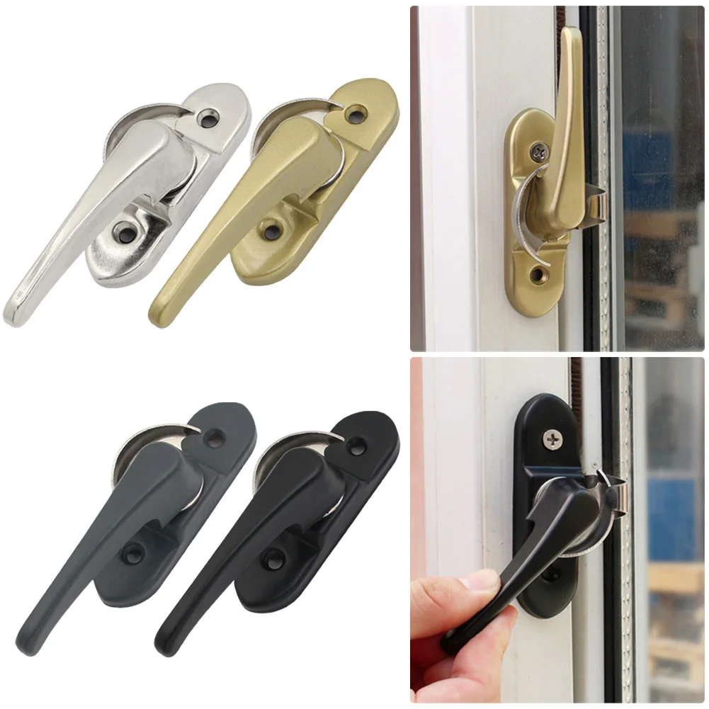 Doors Hasp Windows Anti-theft Children's Crescent Lock Jammer Sash Push-pull Security Aluminum Alloy