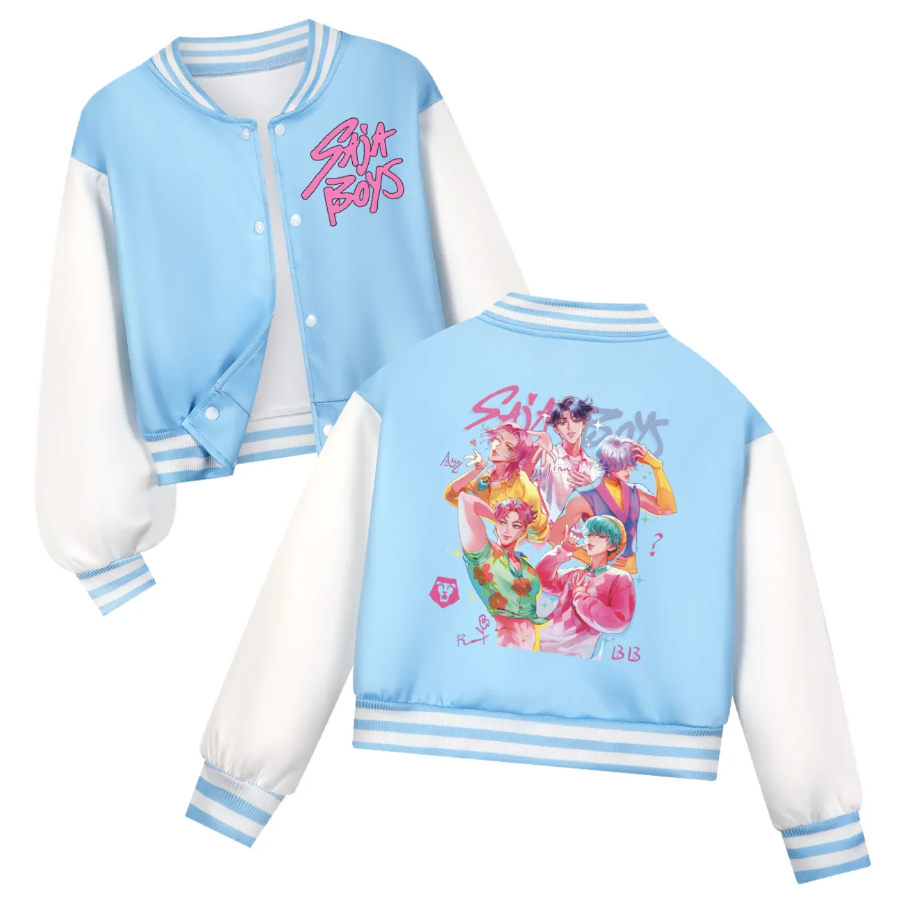 K Pop D-Demon H-Hunters Veste Varsity Baseball Enfants - Style Streetwear Y2K Avec Motif Anime