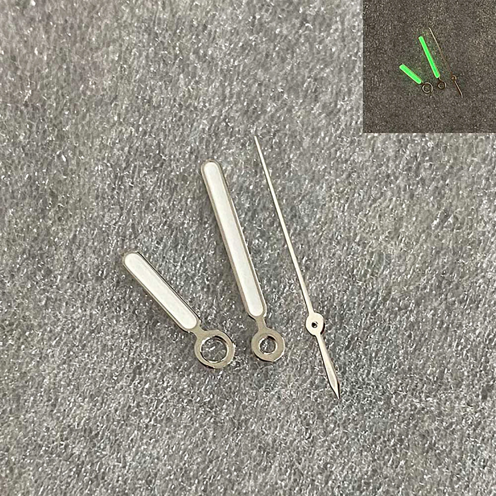 

NH35 Hands Nautilus Silver Watch Hands Green Luminous Watch Pointers Accessories for NH35 NH36 NH38 4R Automatic Movement