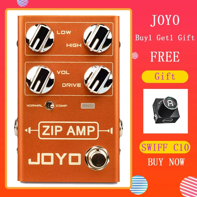 

JOYO R-04 ZIP AMP Overdrive Guitar Effect Pedal Strong Compression Rock Tone with Gain COMP Toggle Switch Guitar Accessories