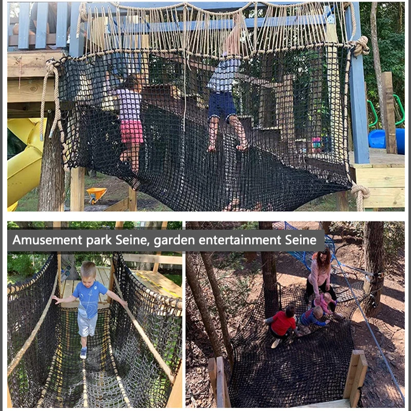 1m*3m Kids Playground Play Safety Net Outdoor Climbing Cargo Net Childrens Obstacle Course Double Layers Backyard Net Saftey 3