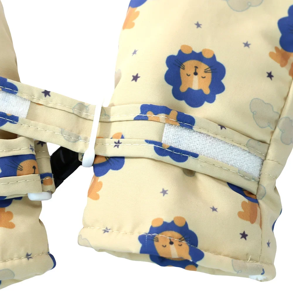 New Kids Winter Ski Gloves Cute Cartoon Warm Mittens Non-slip Windproof Waterproof Outdoor Sports Gloves for Children Boys Girls 5