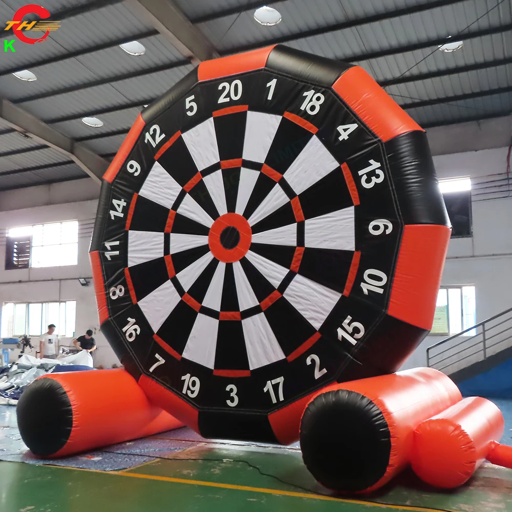 

Free Air Ship Outdoor 3m/4m/5m Orange Inflatable Dart Board Soccer Football Kick Dartboard Target Game for Sale