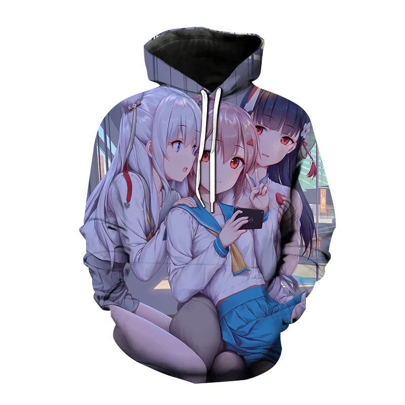 

3D Print Anime Azur Lane Hoodies For Men Women Casual Plus Size Pullover Sweatshirt Cute Sexy Girls Harajuku Hip Hop Hoody
