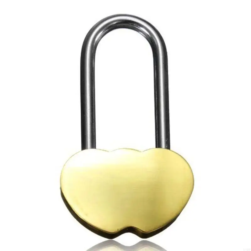 L8RF Padlock Engraved Double Heart Love Lock Valentines Anniversary Day