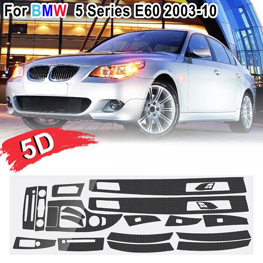 

Sticker Carbon Fiber Fiber Style Pattern 1 X/Set Of 5D Carbon Glossy Interior Vinyl 1 Set Of 5-Series E60 5D Decal