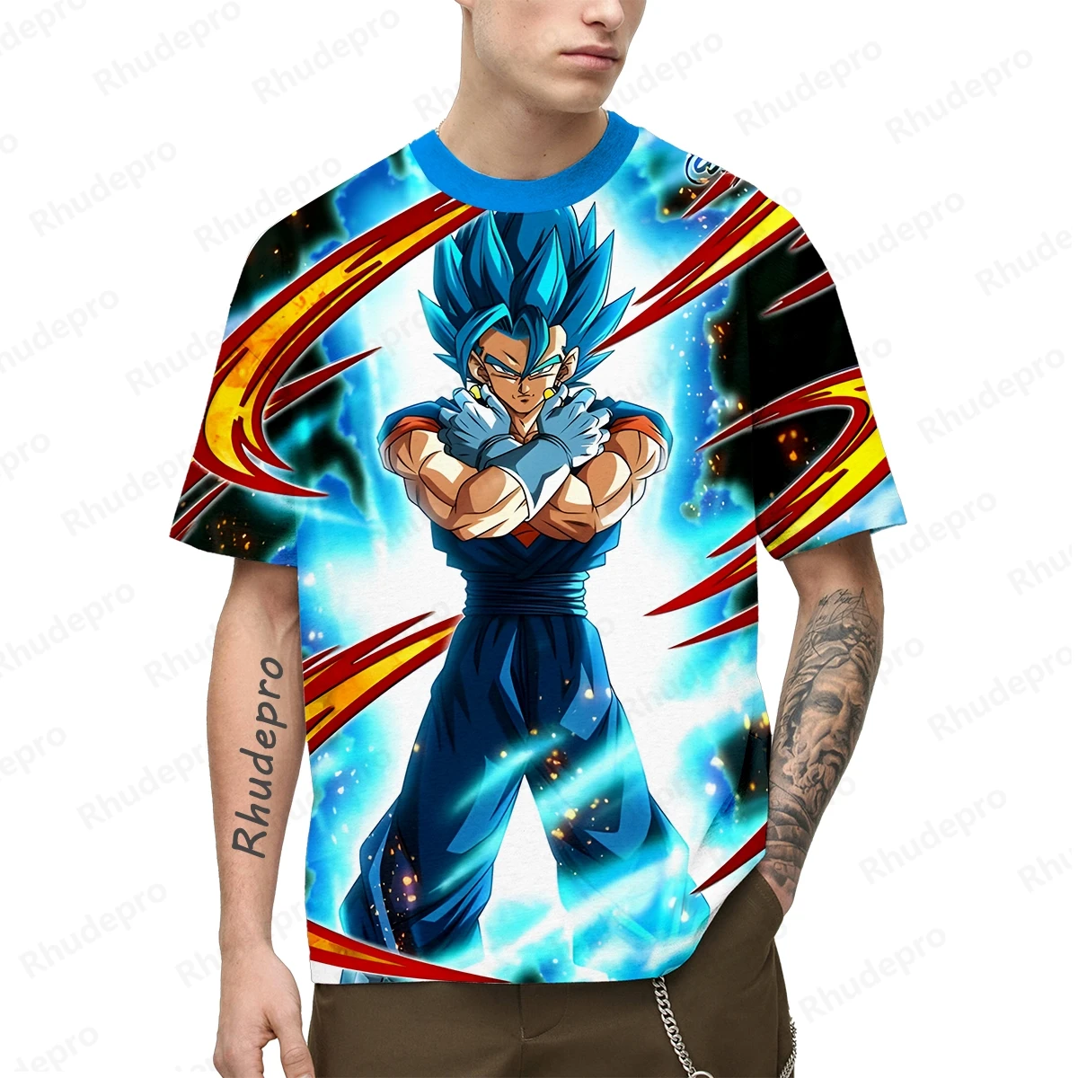 

Мужские футболки Goku из японского аниме 2024, детская одежда, топы с коротким рукавом для косплея, модная новинка, стиль Харадзюку