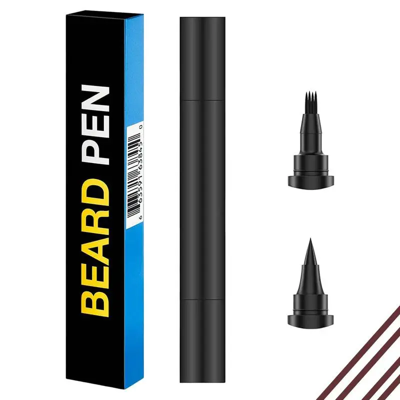 Men Beard Filling Pen Kit Face Moustache Repair Shape Mustache Styling Salon Repair Tool Bear Pencil Filler Beard Pen Barber