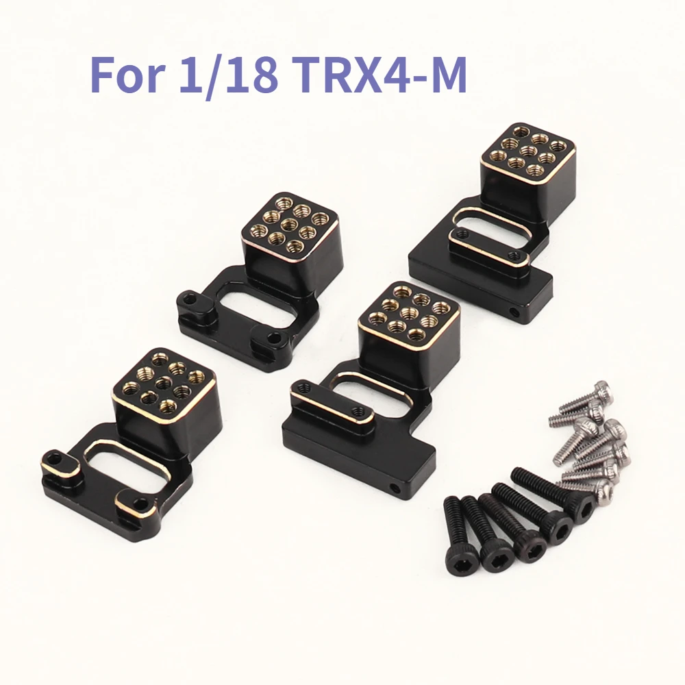 

4pcs TRX4-M All Brass Black Coating Front Rear Shock Absorber Towers Mount for 1/18 RC Crawler TRX4M Car Metal Upgrade Parts