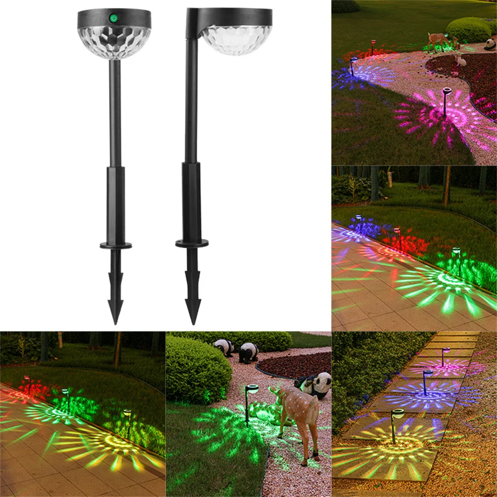 

LED Lawn Solar Lights Garden Outdoor Lamp RGB Multi-Color Doorway Path Lighting Solar Christmas Decorative Landscape Shine Light