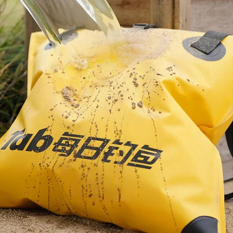 PVC Portable Folding Fishing Bag, Large Capacity Handbag, Soft Tackle Bags, Multifunctional, Waterproof, Fishing Gear Storage