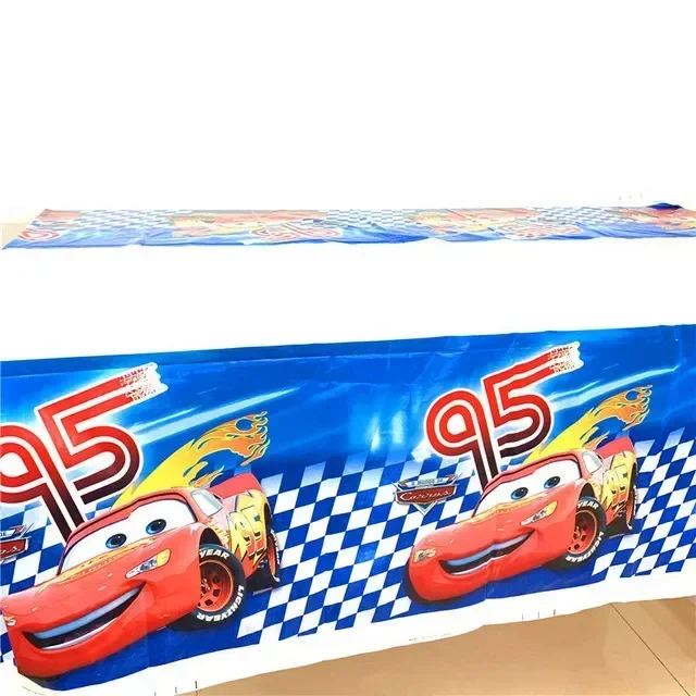 Disney McQueen themed children's birthday party balloon table cloth flag disposable tableware decoration
