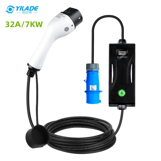 Tragbares ev ladegerät typ2 IEC62196-2 16a 3,6 kw evse ladekabel  einstellbarer strom mit schuko stecker für elektroauto - AliExpress