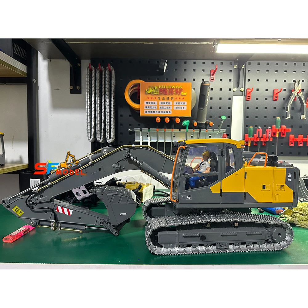 Double E EC160 RC Hydraulic Excavator 1/14 E010 Electric Modified Upgrade Hydraulic Excavator Metal Model Boy RC Car Toy 2