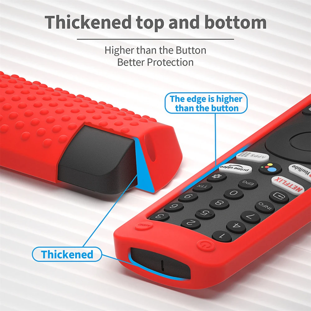 Remote Control Protective Case Silicone Case Protective Skin Scratch-Resistant Cover With Lanyard For Xiaomi TV XMRM-ML/TV Q2 silicone remote case
