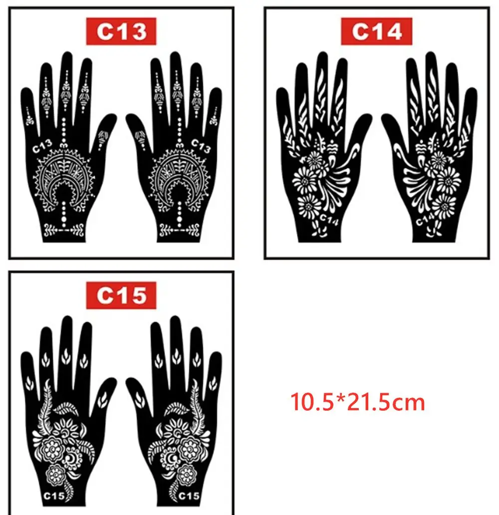 Painting Airbrush Hollow Drawing India Henna Kit Temporary Decal  Stencils Body Art Template