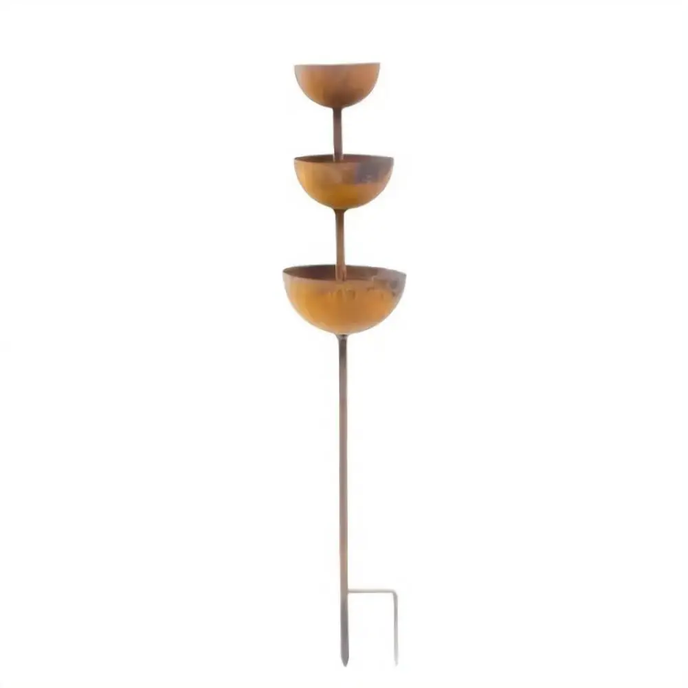 Adorno de Jardín para Exteriores, Recipiente Metálico para Pájaros, Decoración para Recolección de Agua de Lluvia, con P