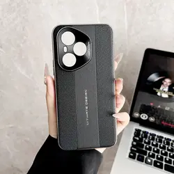 Luxury Plating Hard PU Protective Back Cover - Honor 400 (China) (Black)