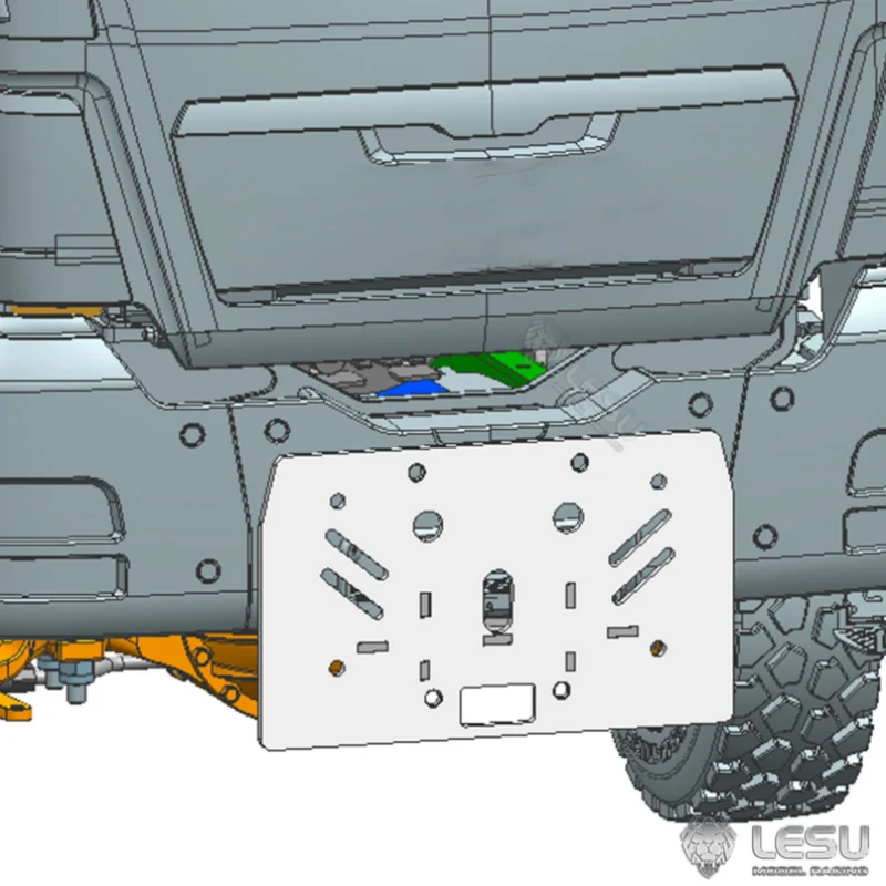 RC 1/14 LESU Metall-Vorderhalterungen für Hydraulische Stützbeine Roll-on Roll-off Muldenkipper für TGS für Kran-Modell DIY-Teile – Detail 4