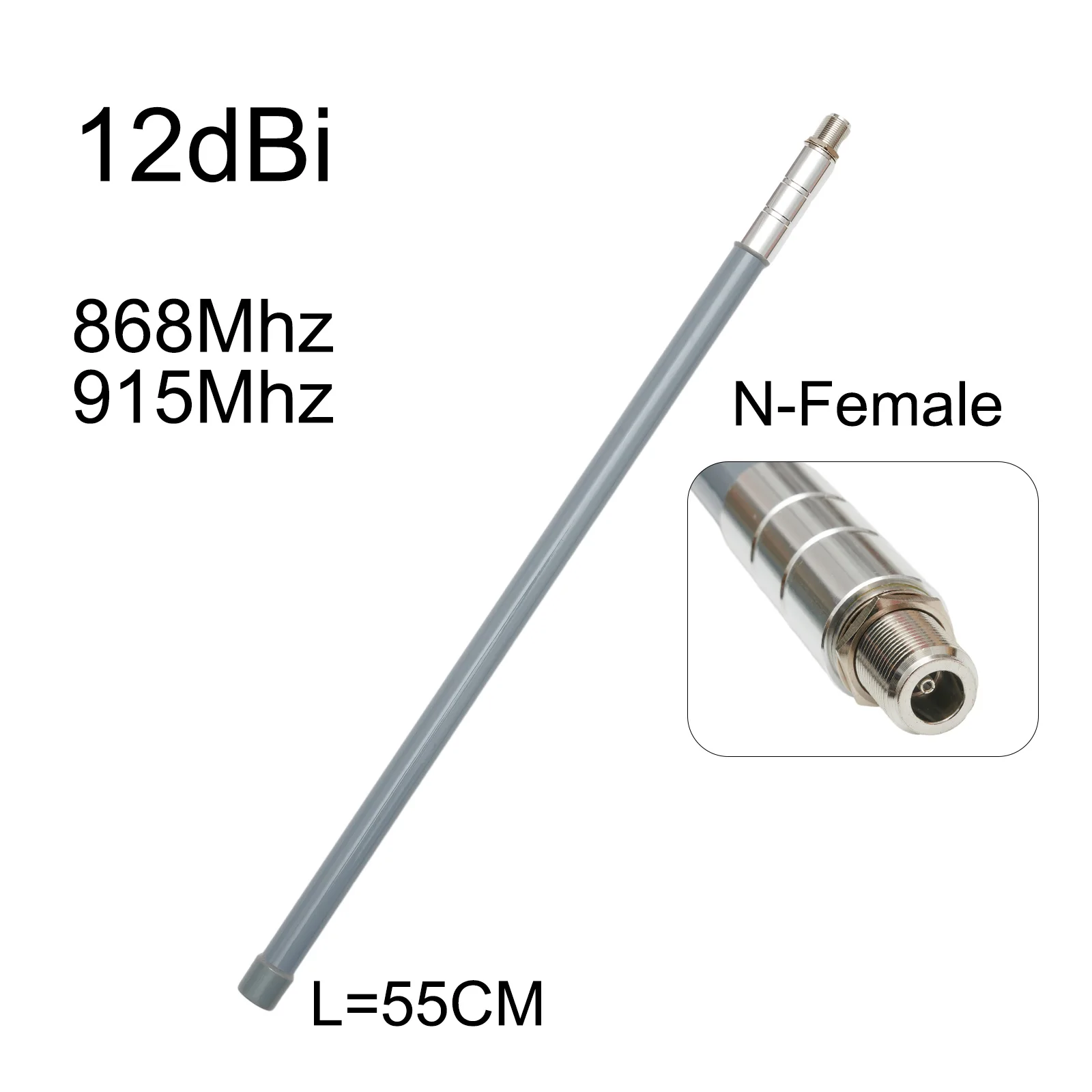 야외 수신 STARF 안테나, 수직 편광, 50 Ohm, 868MHz, 915MHz, 공중 구리 모니터링, 12dBi, 1 PC