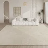 French Cream Washable Home Carpet Light Luxury Large Area Living Room Decorative Carpets Thickened Antifouling No Slip Rug 러그 3