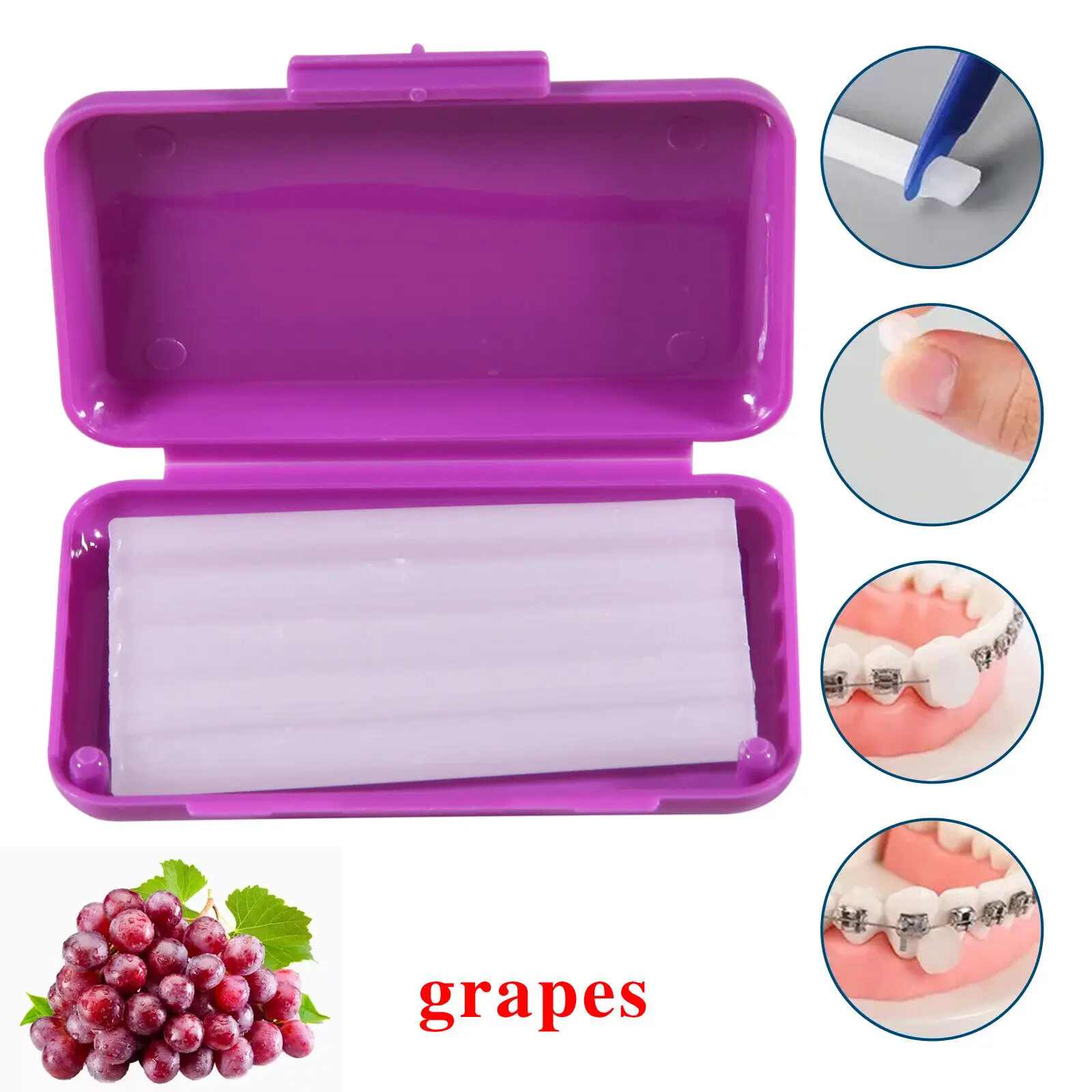 10 Pezzi Cera Ortodontica Cera Dentale Per Parentesi Graffe 50 Strisce - Foto 5