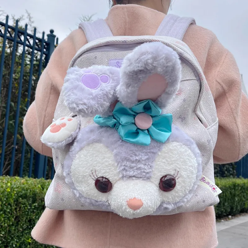 

Милый плюшевый школьный ранец Disney Stellalou большой вместимости, удобный портативный рюкзак, модный мультяшный подарок на день рождения, 2024