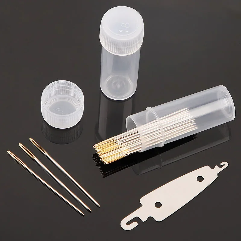 30PCS/BOX Gold tail Sewing Needle NO.22/24/26 Embroidery Fabric Cross Stitch Darning Needles Stainless steel DIY Craft Tools Sewing Needles