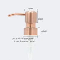 1 PC 304 สแตนเลสสตีลปั๊ม Nozzl อ่างล้างจานเครื่องจ่ายสบู่เหลวสีดํา/ทอง/Rose GOLD 3