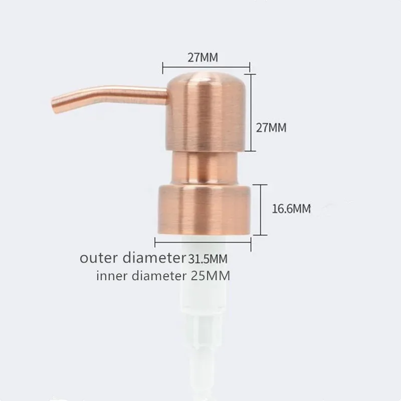 1pc 304 Stainless Steel Pump Nozzl Kitchen Sink Liquid Soap Dispenser Black/Gold/Rose Gold 3
