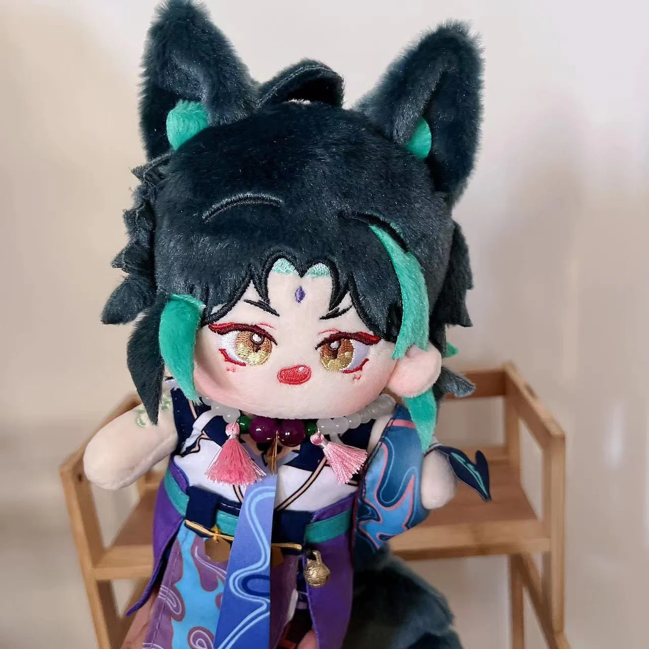 Cuscini Da 20Cm Xiao Moster Beast Ear Tail 20Cm Peluche Cambia Vestiti Decorativi Cuscini Di Peluche Giocattolo Morbido Cosplay Fan Bambole Regalo