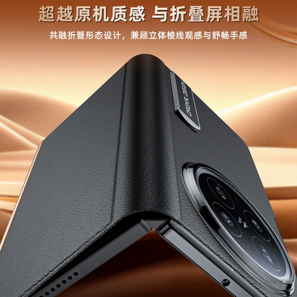Premium Nappa Leather Flip Cover with Metal Stand and All-Inclusive Protection